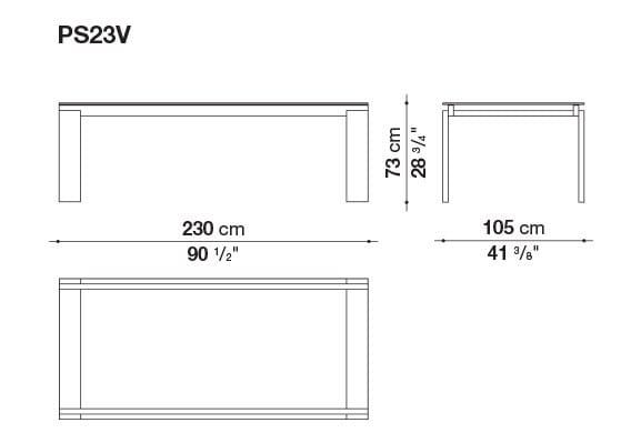 Прямоугольный стол из дерева и стекла B&B Italia PARALLEL STRUCTURE ARCH-00059315 - Вид №4