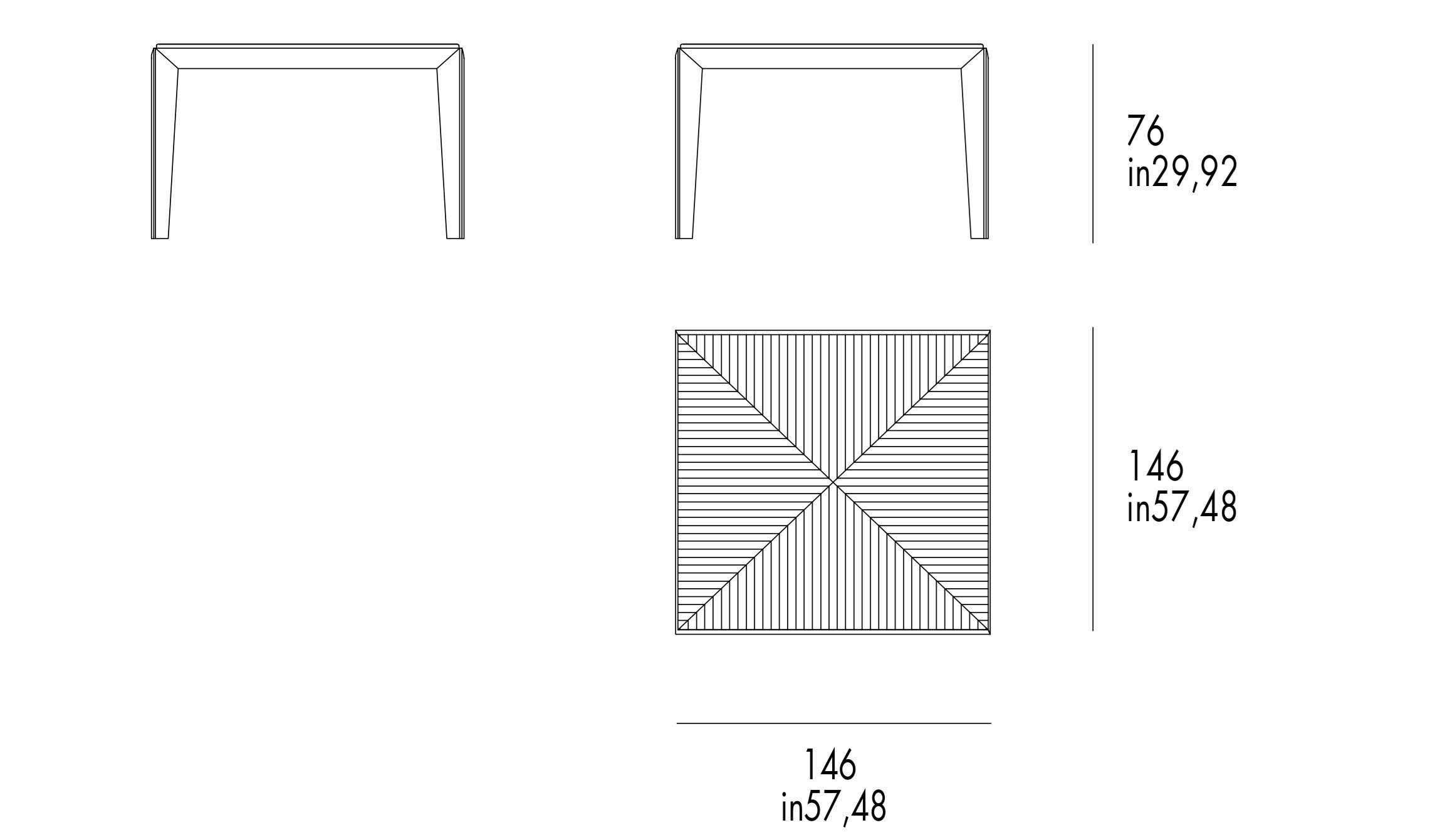 Квадратный обеденный стол Grilli Йорк ARCH-00036821 - Вид №3