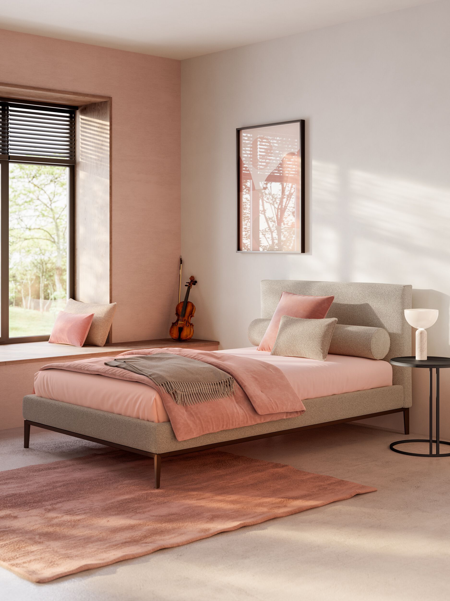 Односпальная кровать с мягким изголовьем Twils ARCH-00098378 - Вид №4