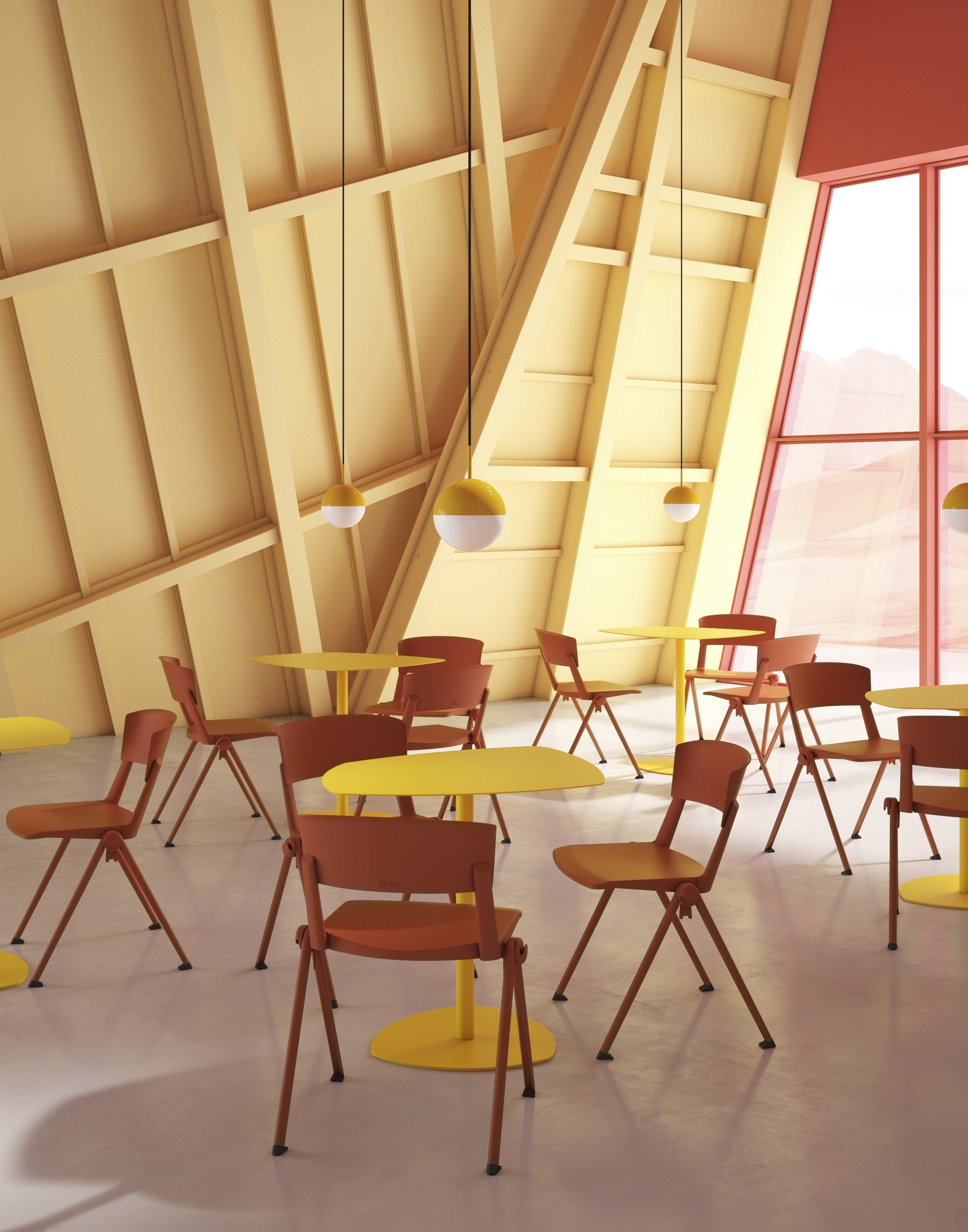 Стул для конференций из полипропилена с опрокидыванием SITLOSOPHY® Yugen ARCH-00033200 - Вид №3