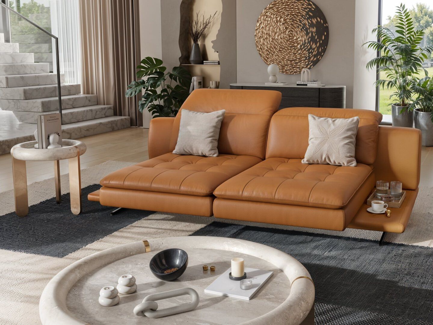 2-местный кожаный диван Sofanella Ницца ARCH-00071445 - Вид №2