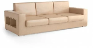 Caroti 3-местный кожаный диван в современном стиле с журнальной стойкой Concept Art.147 - theca