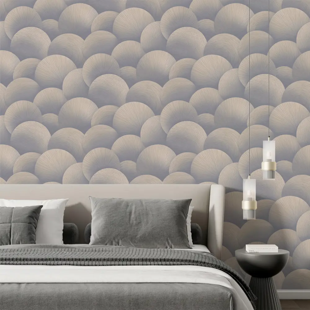 Флизелиновые обои Wallsecret Sferum серо-голубые 1.06 м 89400484 STLM-1353745 - Вид №4