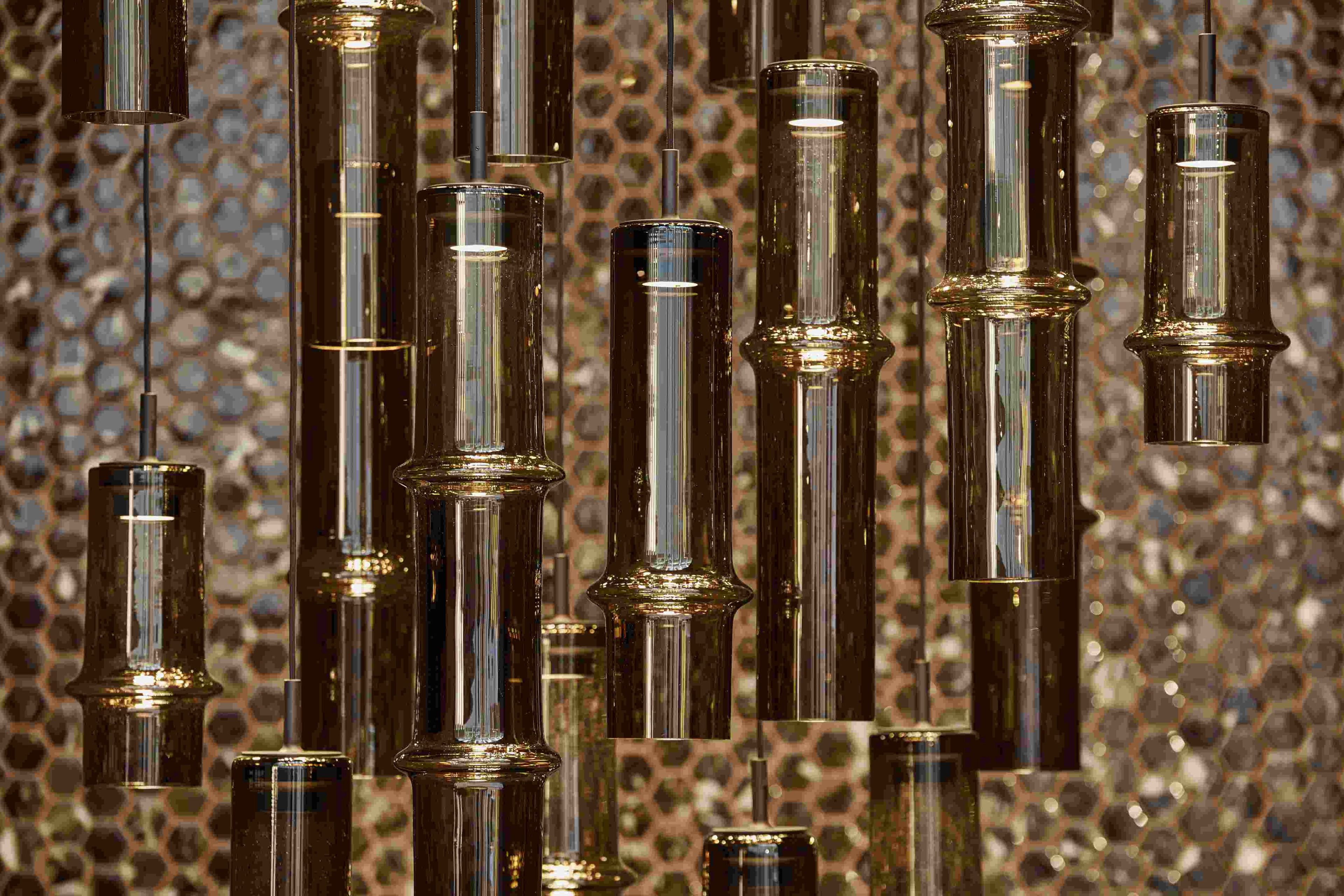 Опаловое стекло ручной работы светодиодный подвесной светильник BROKIS Бамбуковый лес ARCH-00149617 - Вид №25