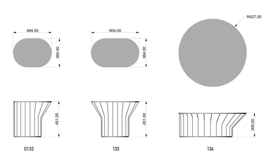Низкий металлический журнальный столик для гостиной TrabA' JUMP ARCH-00143533 - Вид №5