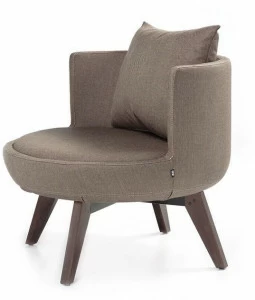 B&T Design Кресло из ткани с подлокотниками Round
