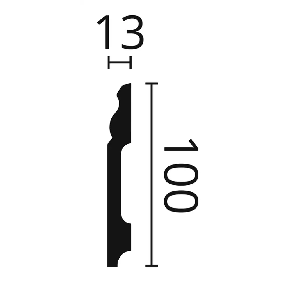 Плинтус настенно-потолочный DECOFLAIR LM100-RU белый с кабель-каналом 89426284 STLM-1571869 - Вид №1