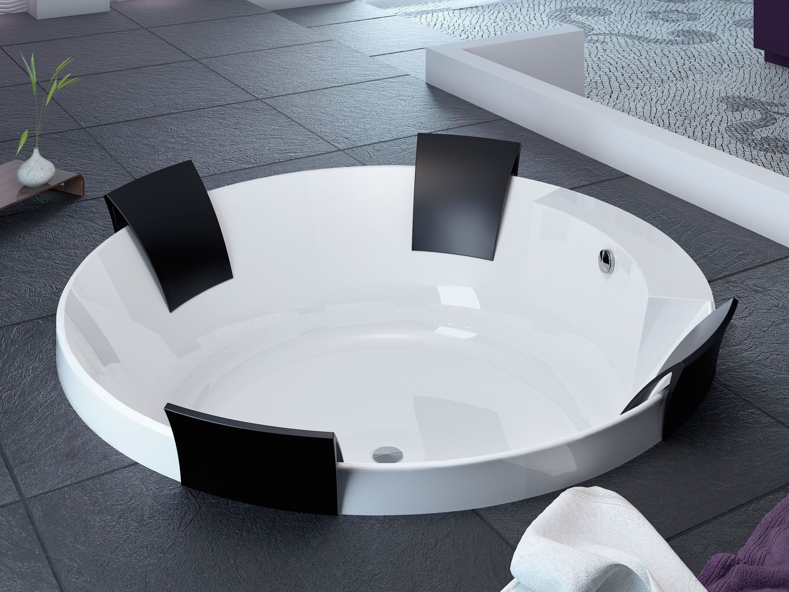 Круглая акриловая ванна с гидромассажем HOESCH Aviva ARCH-00132311