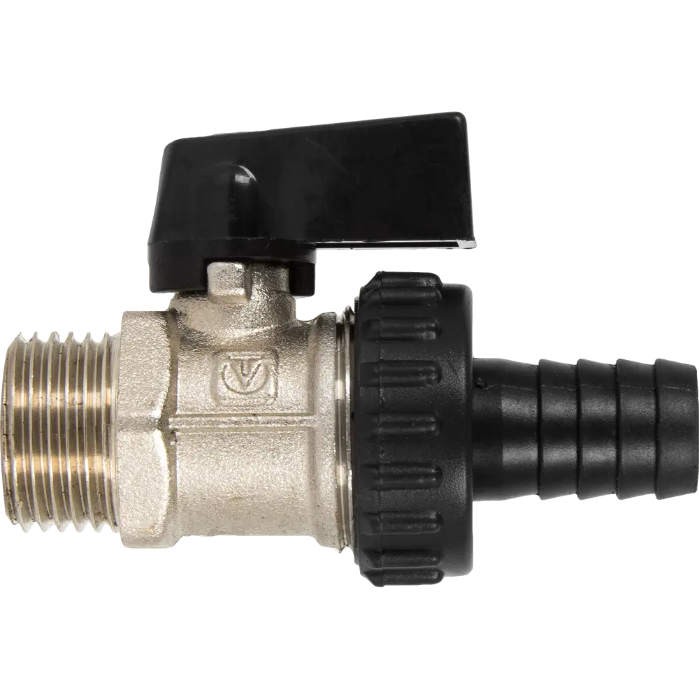 Клапан сливной Valtec 1/2" никелированная латунь, внутренняя-наружная резьба VT.430.N.04 10488628 STLM-2060617  - Вид №1