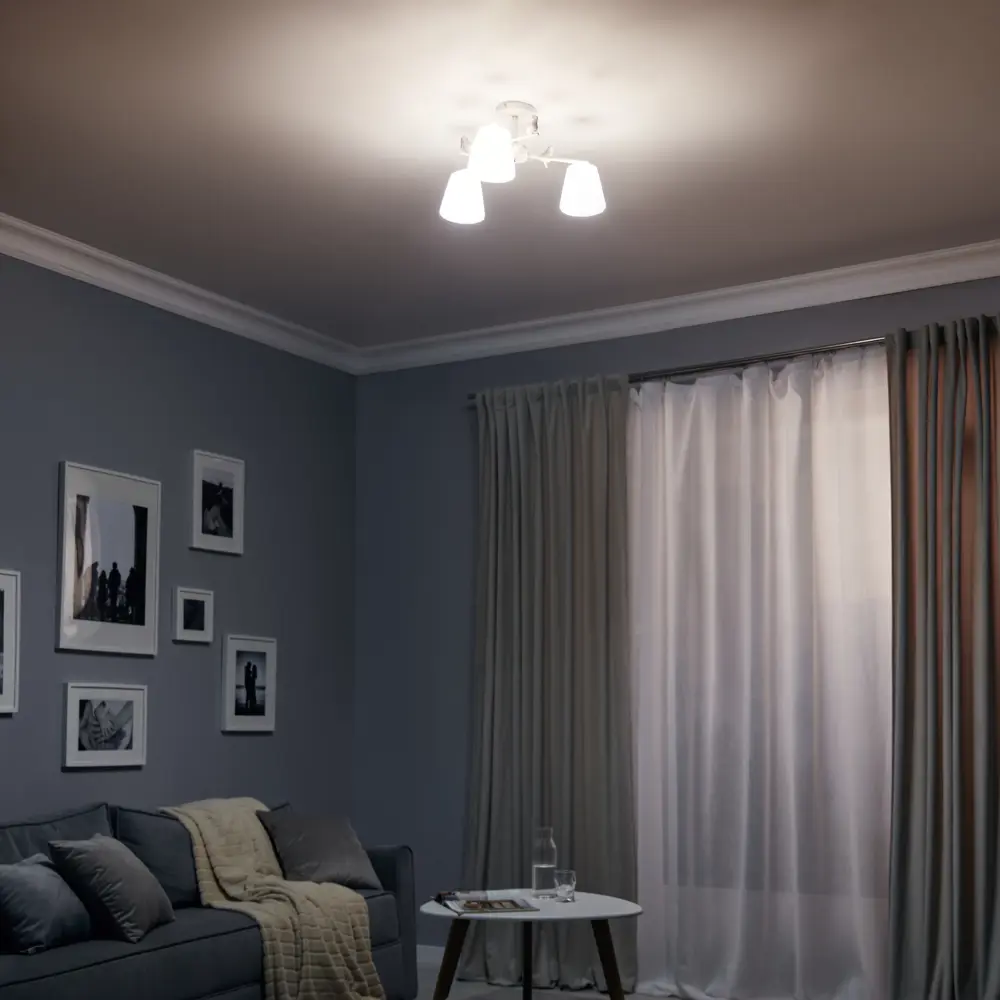 Люстра потолочная Escada 697/3P, 3 лампы, 9 м², цвет белый STLM-2050809 - Вид №9