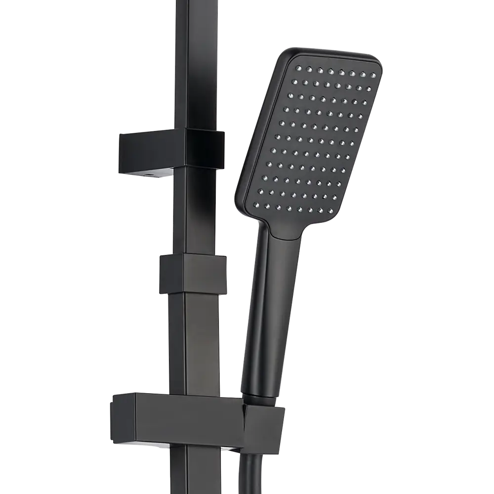 Душевая стойка Sensea Studio с верхним душем цвет черный STLM-2199407 - Вид №10