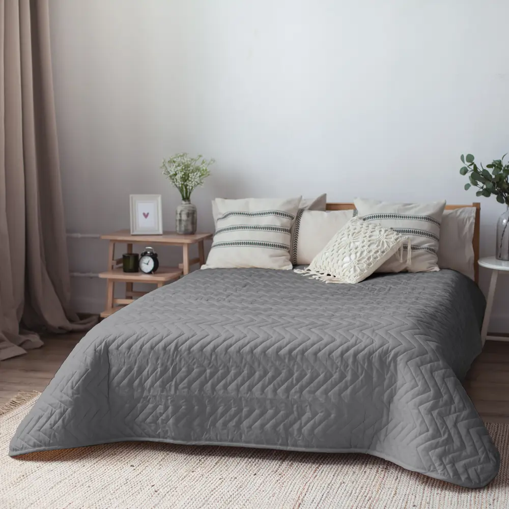 Покрывало Нью 200x240 см микрофибра цвет серый SEASONS STLM-2052989 - Вид №5