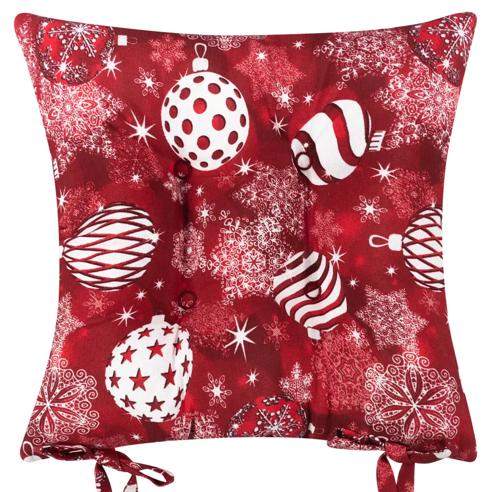 Подушка для стула "Новогодние традиции" 40x40 см цвет красный Altali STLM-2190152