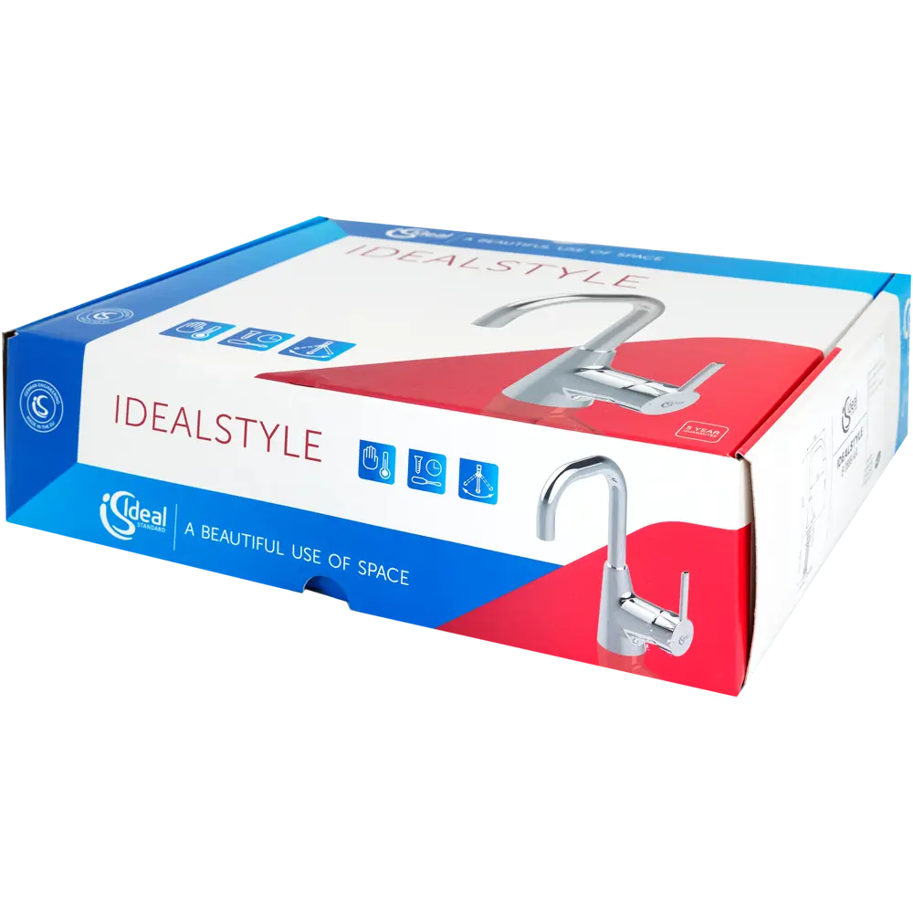 Смеситель для раковины Ideal Standard Idealstyle однорычажный высокий излив цвет хром STLM-2131292 - Вид №3