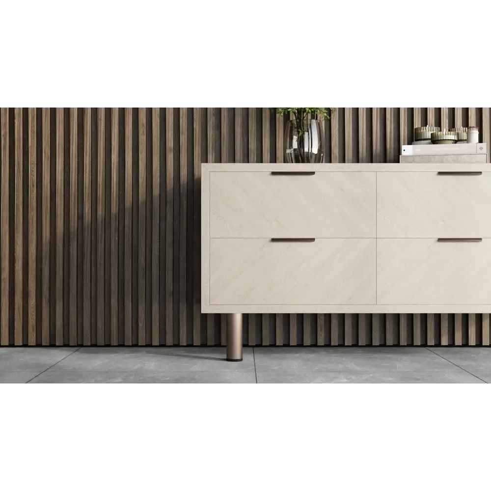 EDSON Мебельная ножка цилиндрическая коричневая с крепежной пластиной 82065826 STLM-1563971 - Вид №4