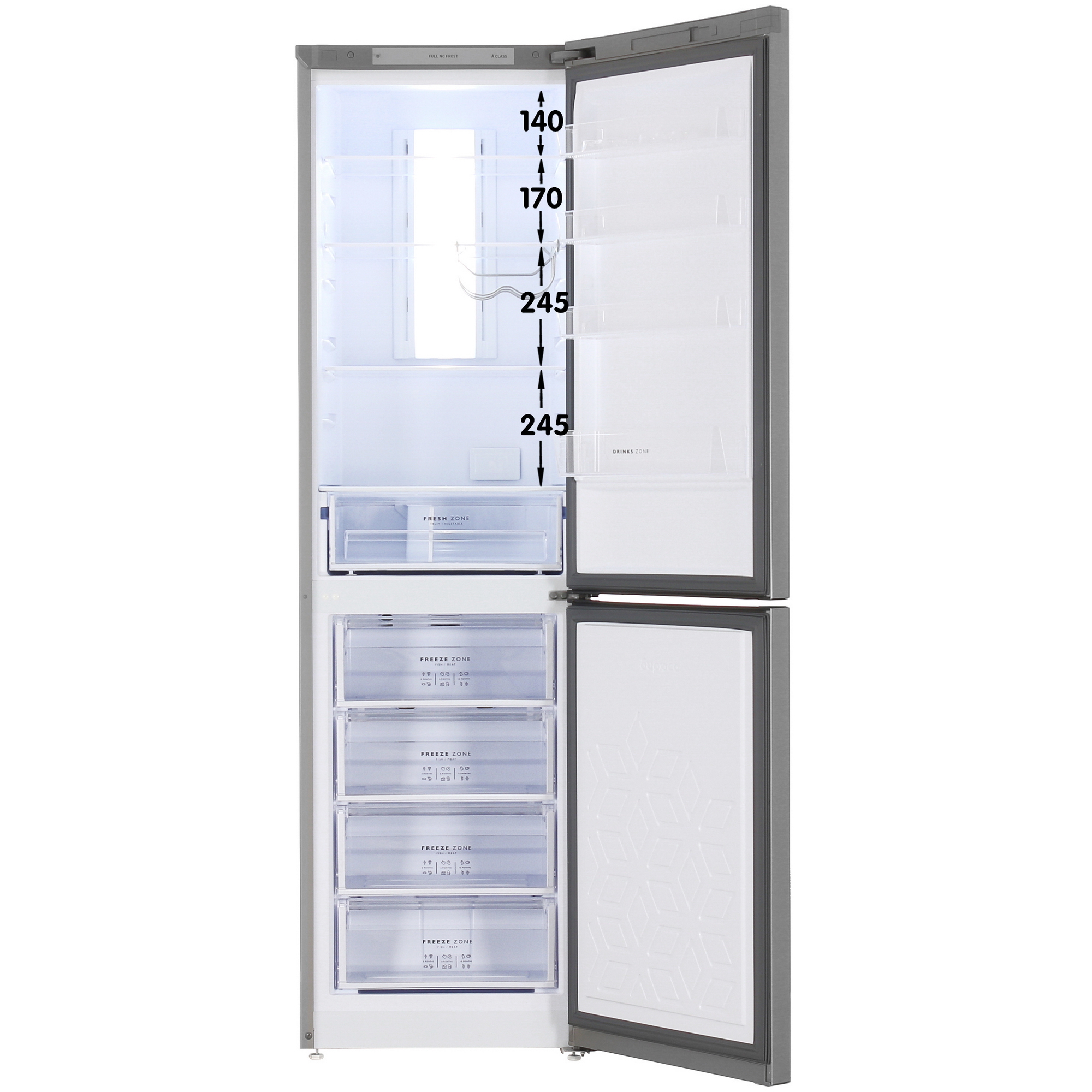 9066255 Холодильник с морозильником   Бирюса C980NF серый STDN-0067083 - Вид №1