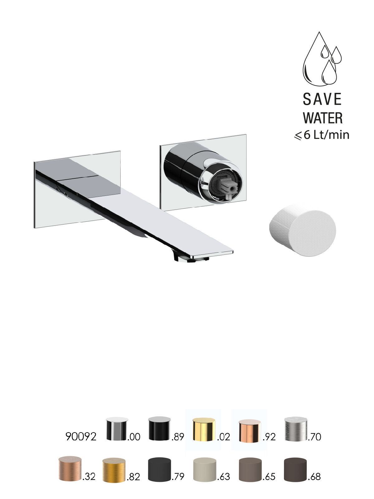 Однорычажный смеситель для раковины с 2 отверстиями без слива Rubinetterie Frattini Narciso S ARCH-00063765 - Вид №9