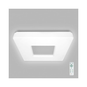 Светильник настенно-потолочный светодиодный QUADRON с пультом управления 15 м² изменение оттенков белого цвет белый матовый ESTARES