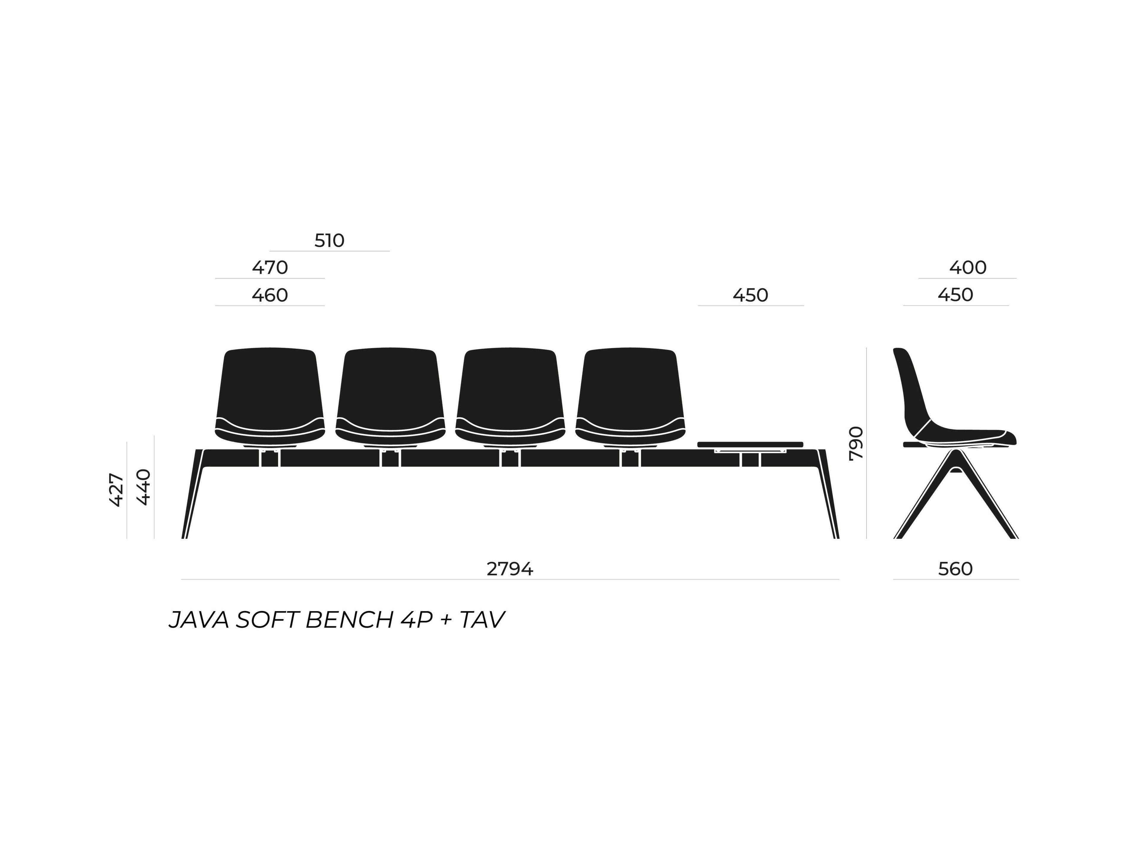 Сидя на полу бар Nahu Java Soft Bench ARCH-00113015 - Вид №7