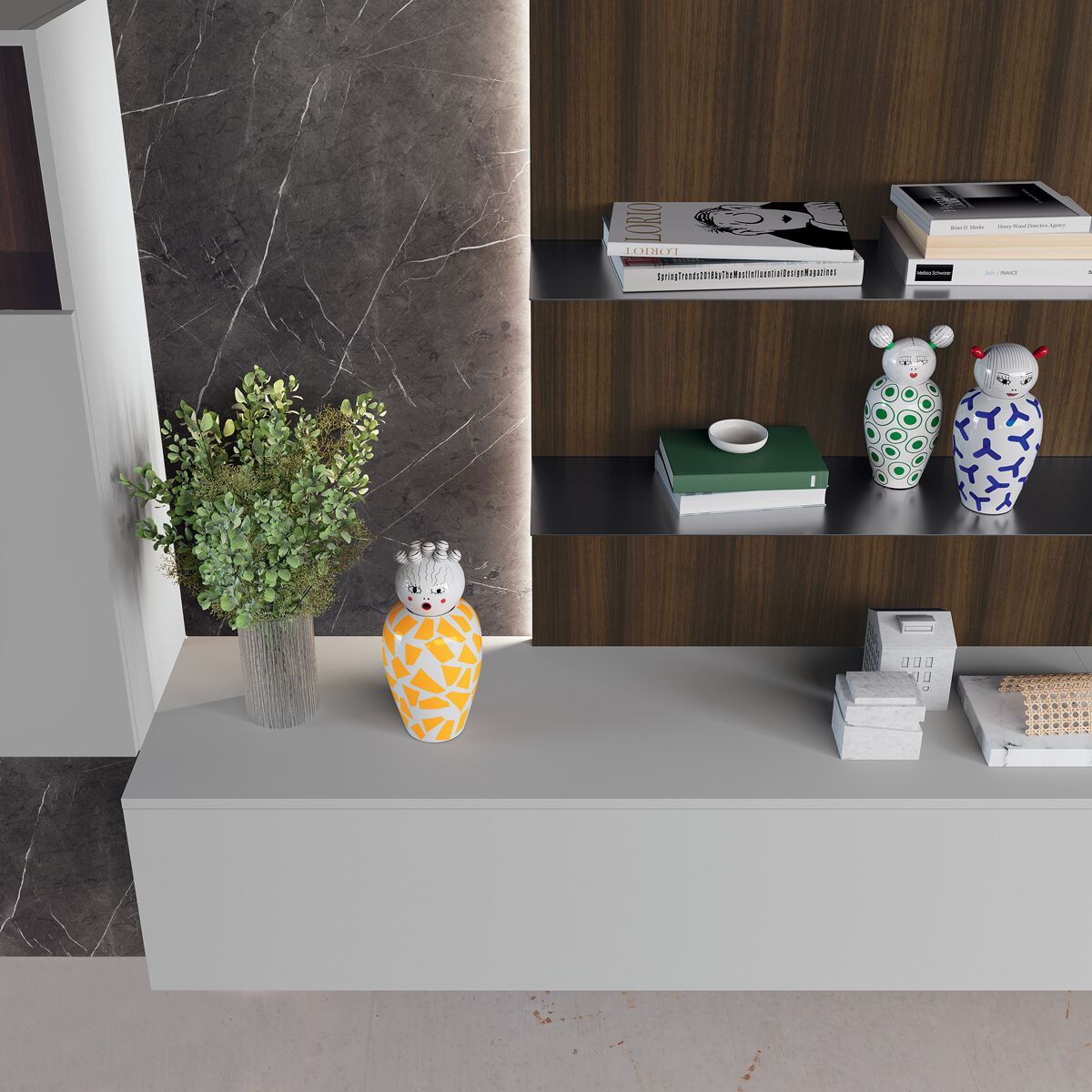 Деревянная секционная оборудованная стена Febal Casa DICIOTTO ARCH-00042839 - Вид №12