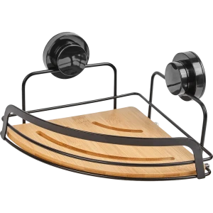 Полка для ванной угловая Primanova одноярусная 20 см цвет черный