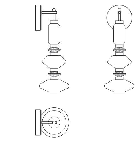 Настенный светильник Pyrex® Sicis Балет ARCH-00047952 - Вид №3