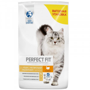 ПР0051344 Корм для кошек с чувствительным пищеварением индейка сух. 10кг Perfect Fit