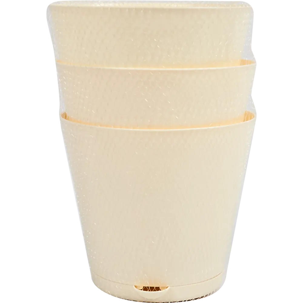 Горшок цветочный Ingreen Easy Grow ø16 h24 см v1.8 л пластик сливочный 3 шт STLM-2204678 - Вид №3