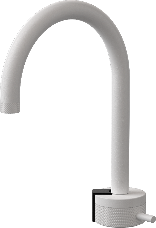 E-11502-R1WT-L2MBK-WT Однорычажный прогрессивный смеситель для раковины - излив 16см GRAFF MOD+