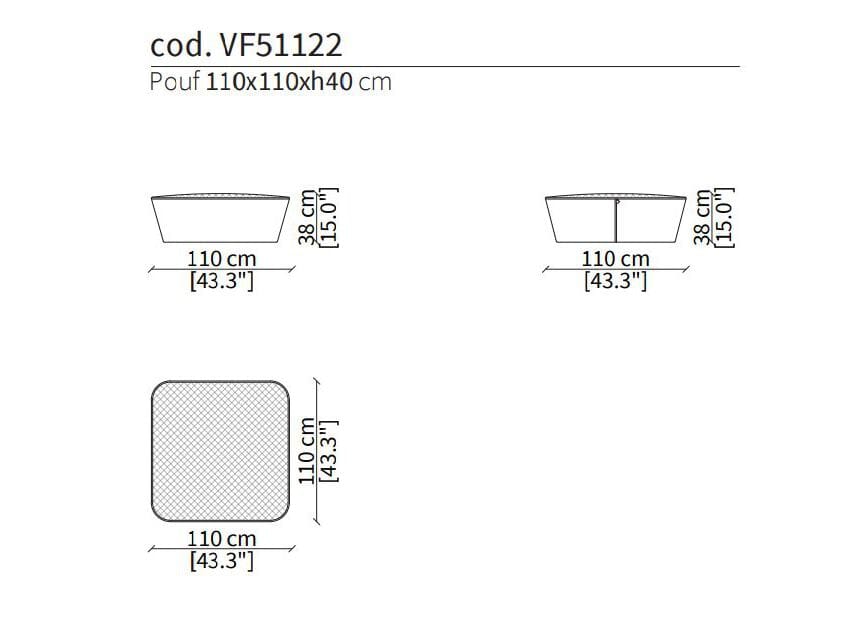 Ткань пуф Vittoria Frigerio DOSI ARCH-00139637 - Вид №4