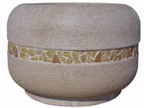 Реконструированный каменный круглый низкий плантатор Viscio Urban Design FRAME 80 ARCH-00091303