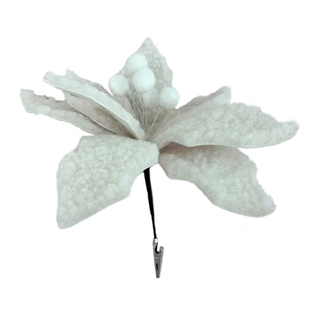 89381630 Украшение елочное «Цветок», 24x15.5 см, цвет белый STLM-1426083 Santreyd  - Вид №5