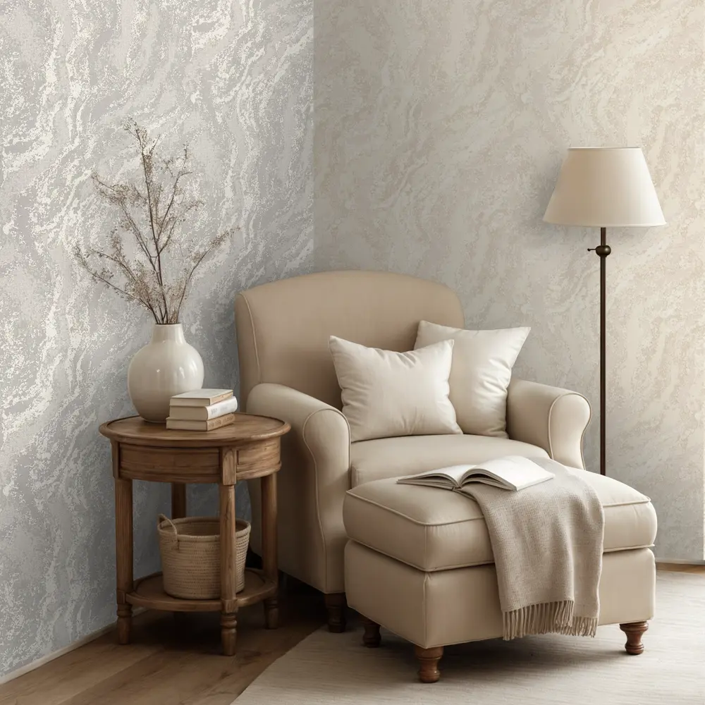 Обои флизелиновые Deco-Deco Calistra бежевые 1.06 м DD6073-02 89450796 STLM-2179241 - Вид №5