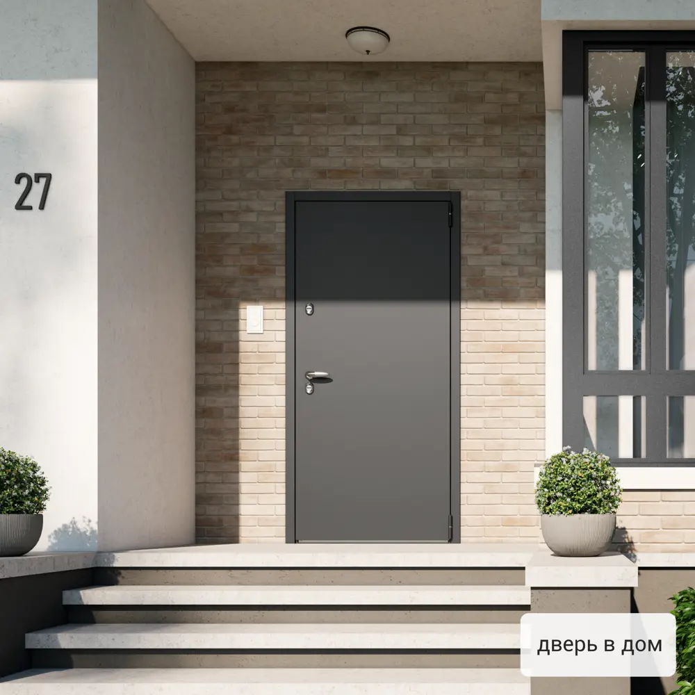 Дверь входная металлическая Норда 880 мм правая цвет вест бежевый TOREX STLM-2122274 - Вид №13