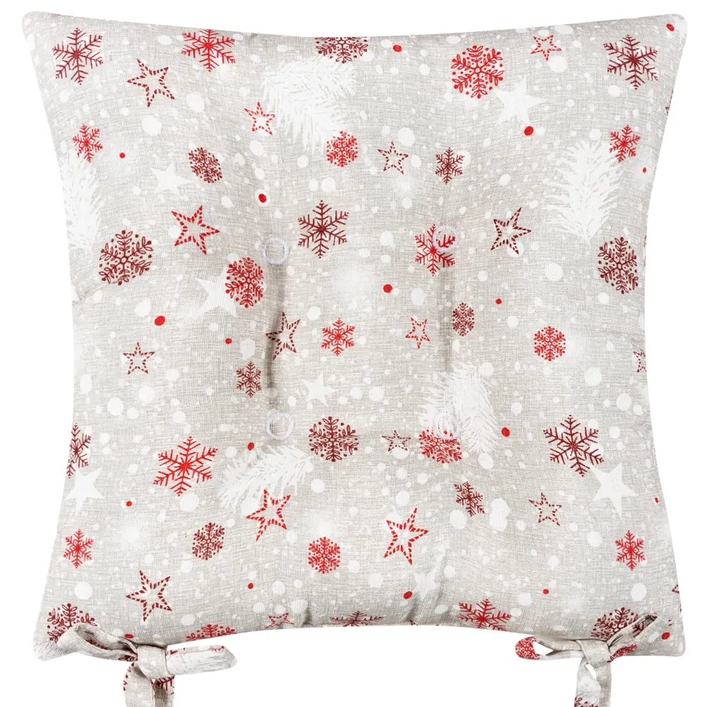 Подушка для стула "Снежинки" 40x40 см цвет серый Altali STLM-2194042