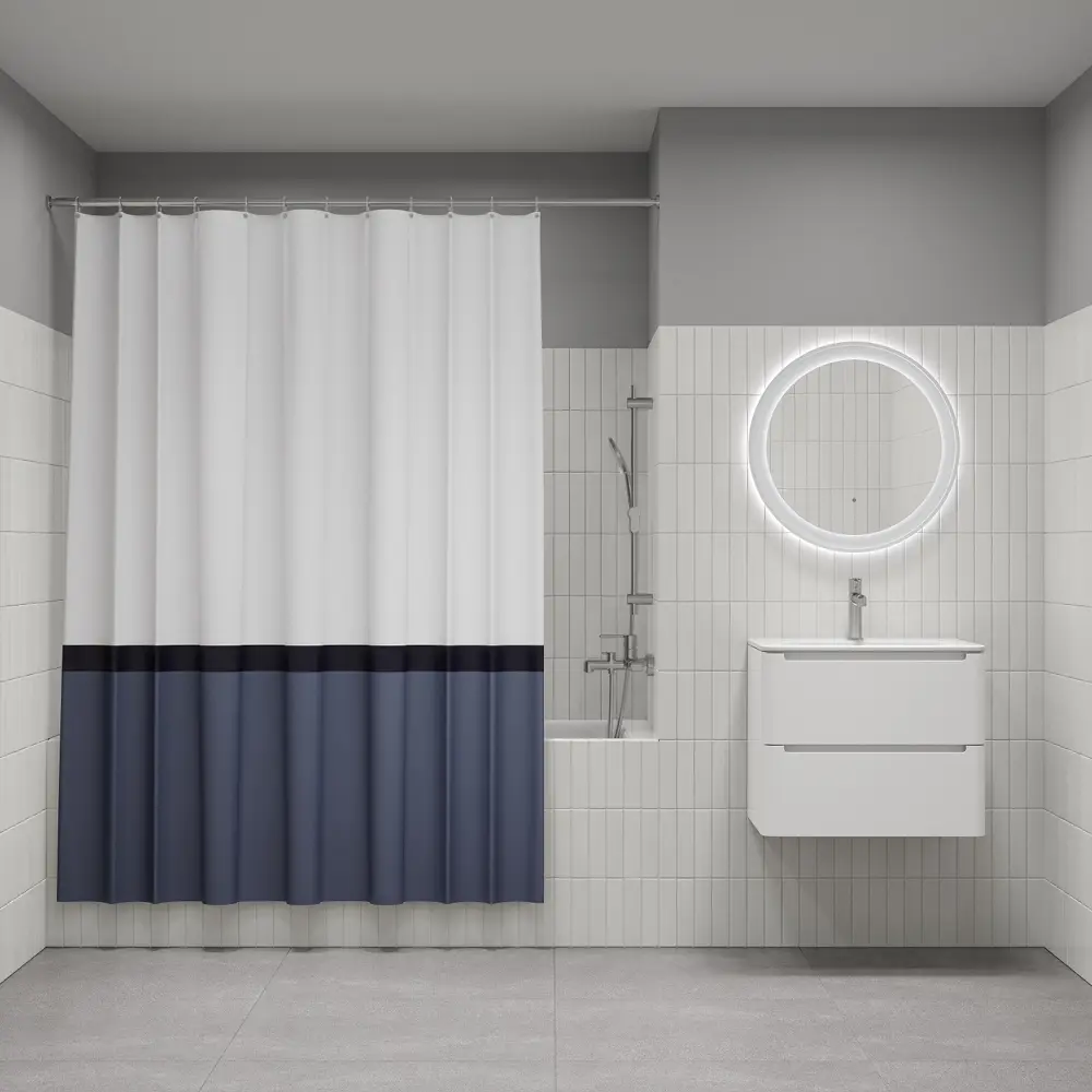 89380328 Штора для ванной Iddis Marble LM07P18i11 180x200 см полиэстер цвет серый/белый STLM-1564280 - Вид №6