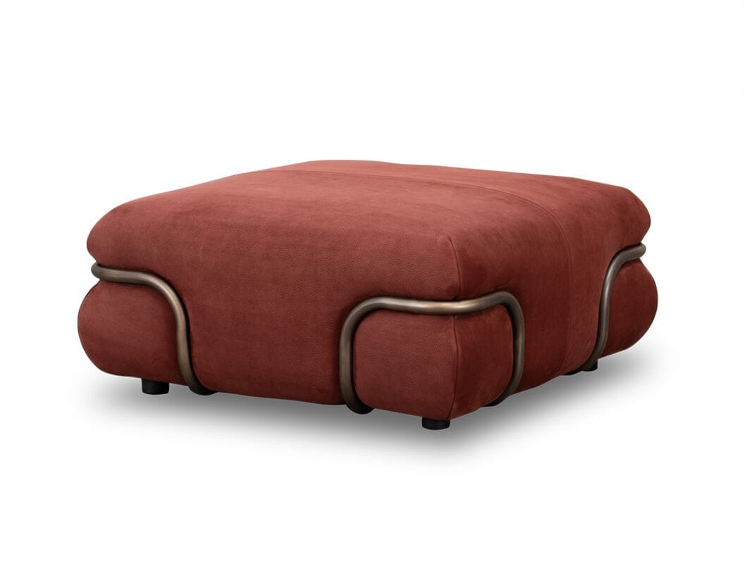 Кожаный квадратный пуф Baxter So Soft ARCH-00139234