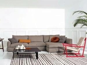 arflex Угловой диван из ткани с шезлонгом