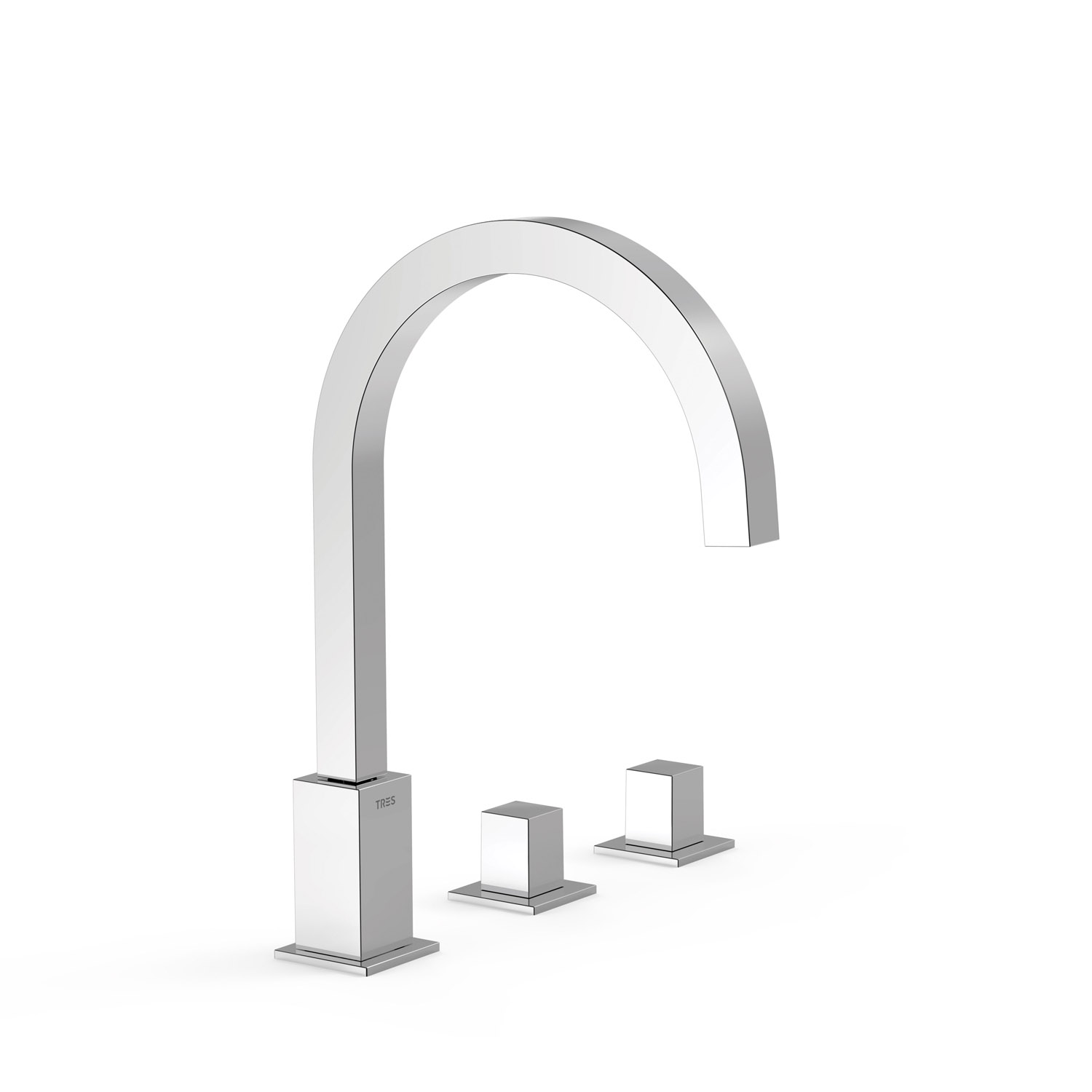Кран для умывальника CUADRO с двумя ручками-00810503 TRES 