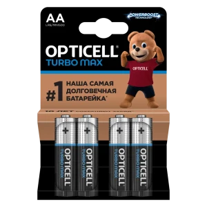 Батарейка алкалиновая Opticell Turbo Max LR06 AA 4 шт.