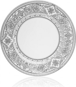 10561963 Haviland Тарелка закусочная 22см "Матиньон" (белый, платиновый декор) Фарфор