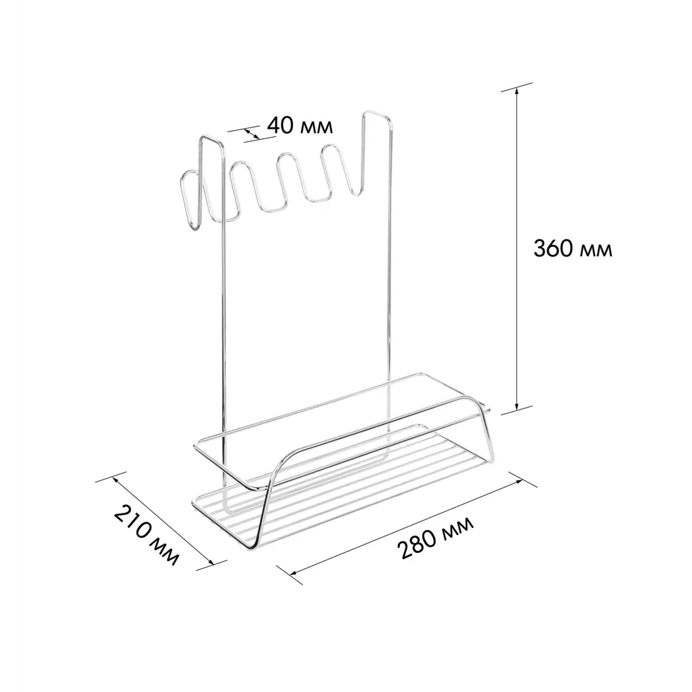 Полка душевую кабину «Модулус» 28х21х36 см цвет хром ЧМЗ STLM-2194566 - Вид №6