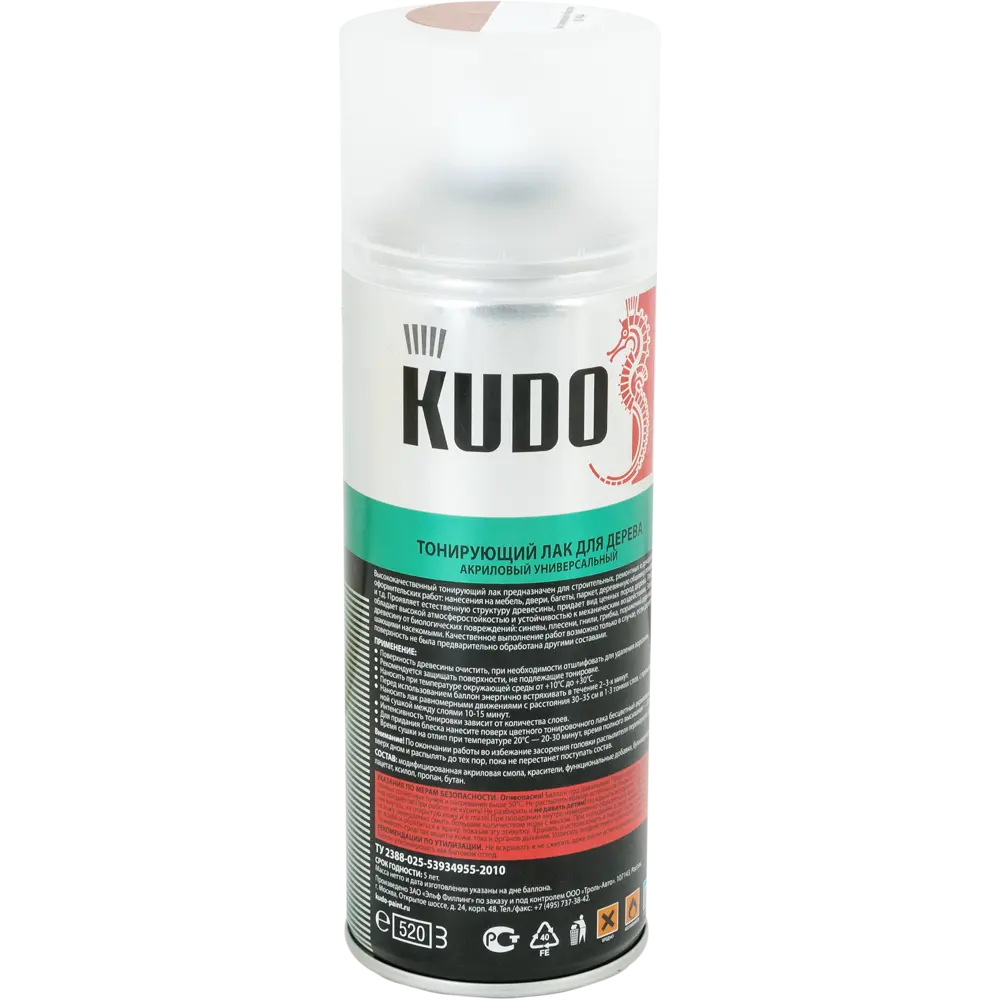 Лак тонирующий для дерева Kudo акриловый цвет махагон 520 мл STLM-2168371 - Вид №1
