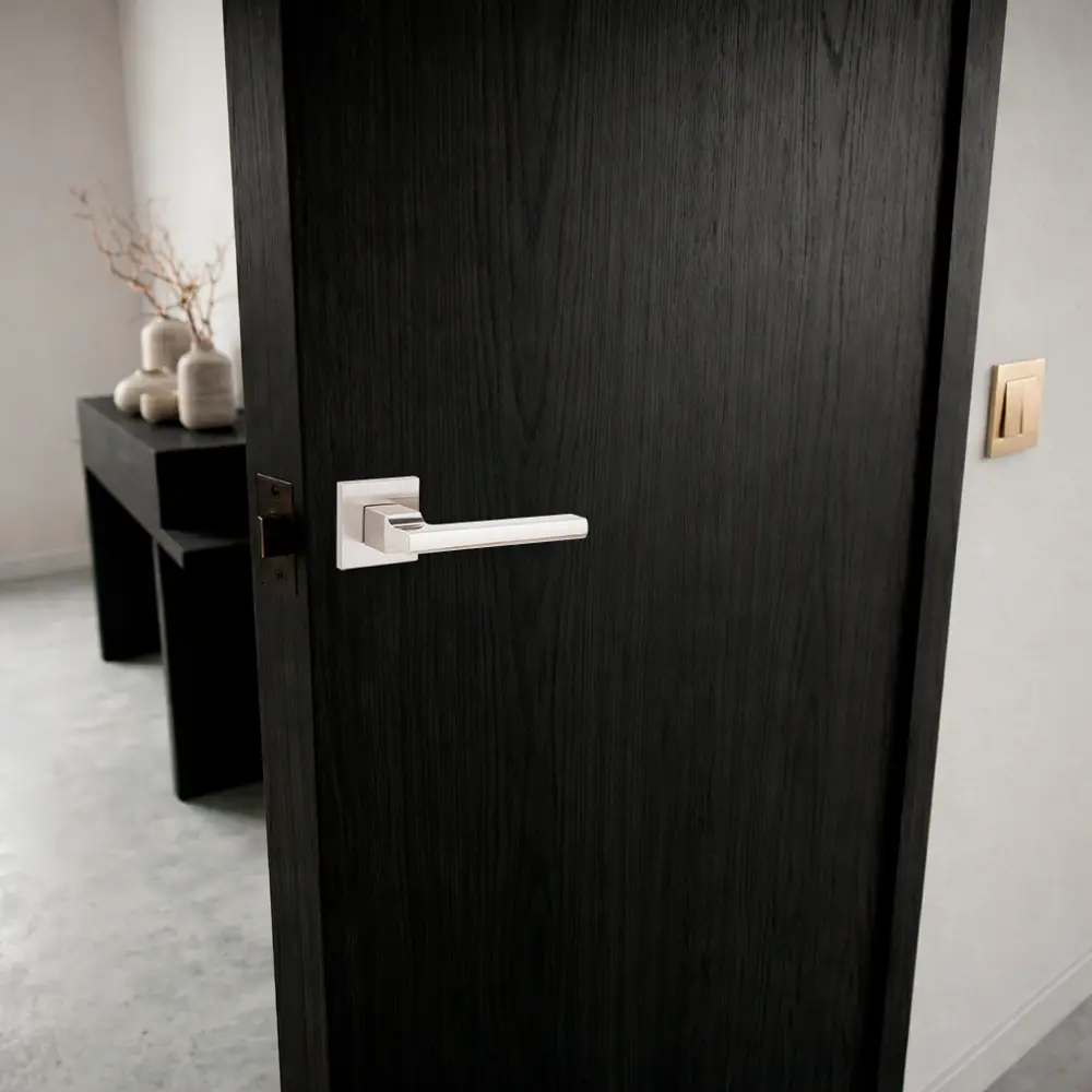 Дверная ручка на розетке Armex H-30095-P без запирания цвет никель STLM-2081895 - Вид №7