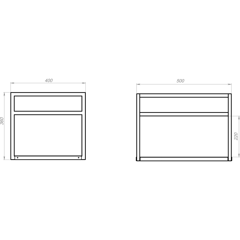 Опора для раковины навесная Бруклин 50 см цвет черный KONSENSA STLM-2194097 - Вид №3