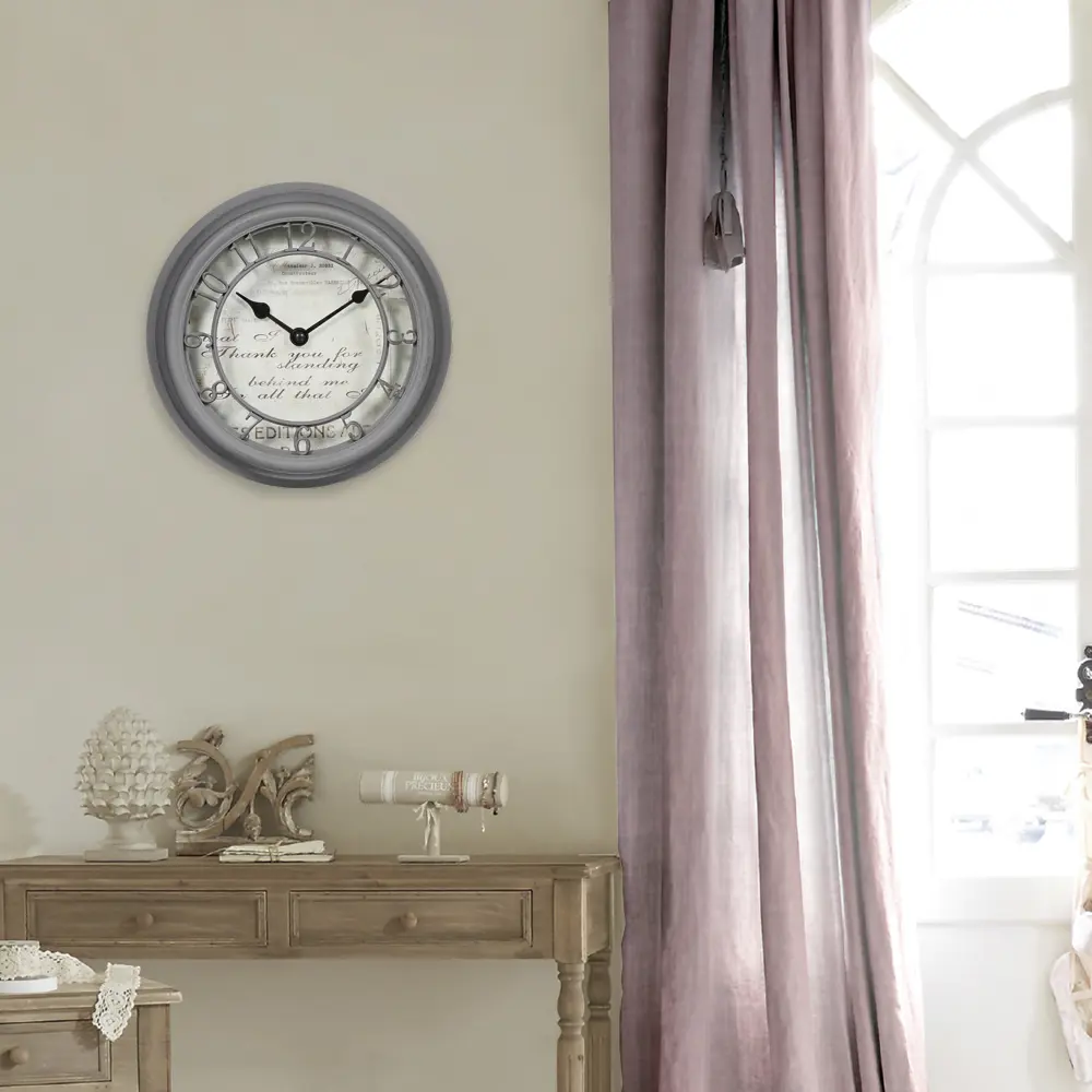 Часы настенные «Romance» 21.5 см цвет серый Atmosphera STLM-2021563 - Вид №3