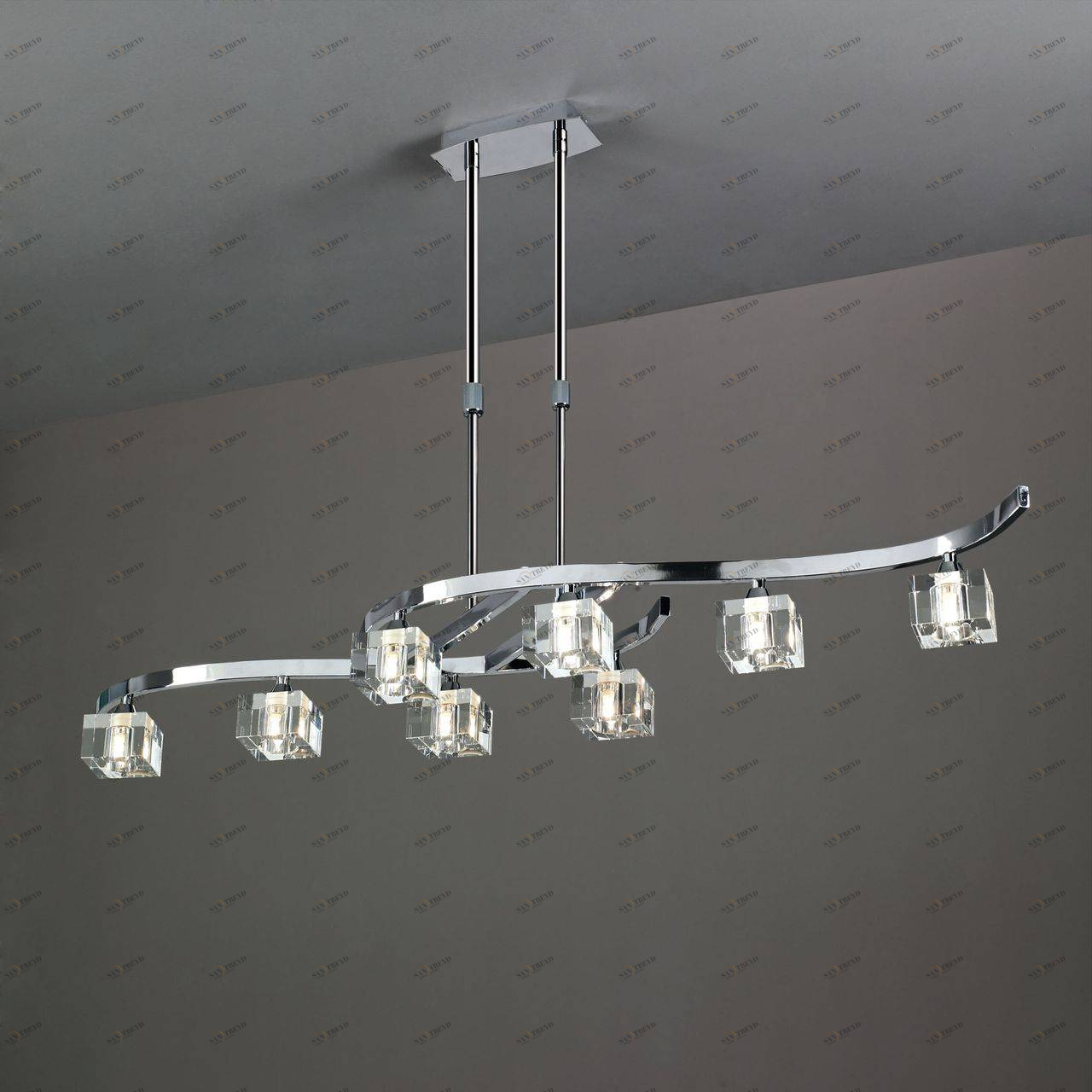 Подвесная люстра Mantra Cuadrax 0966 MANTRA ДИЗАЙНЕРСКИЕ, CUADRAX CHROME 055878 Хром 