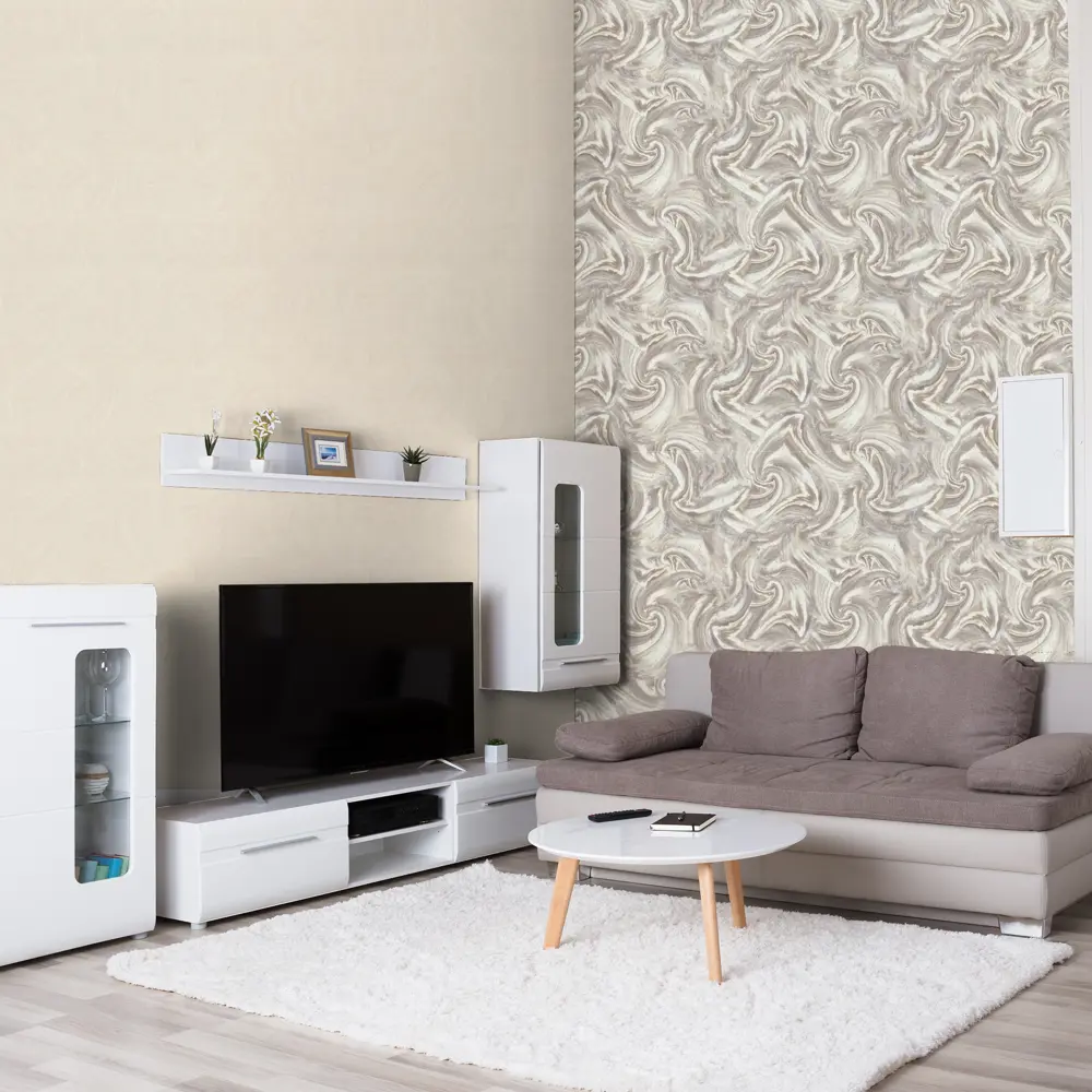 Обои флизелиновые Московская Обойная Фабрика Бриз бежевые 1.06 м 4118-2 Девятый вал STLM-2144619 - Вид №3