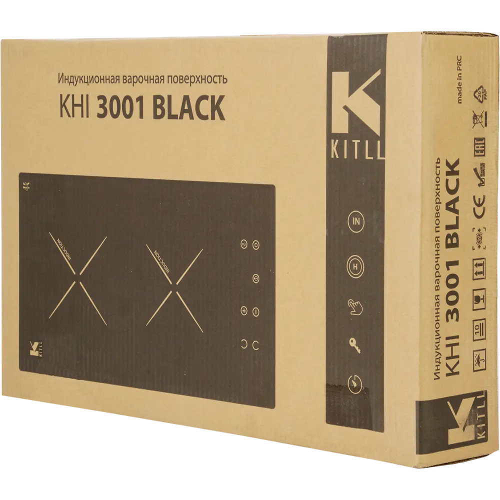 Индукционная варочная панель Kitll KHI 3001 BLACK 30 см 2 конфорки цвет чёрный STLM-2170083 - Вид №9