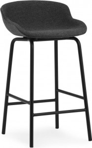 604055 Барный стул , 65 см, стальной, черный / Main Line, лен Normann Copenhagen Hyg